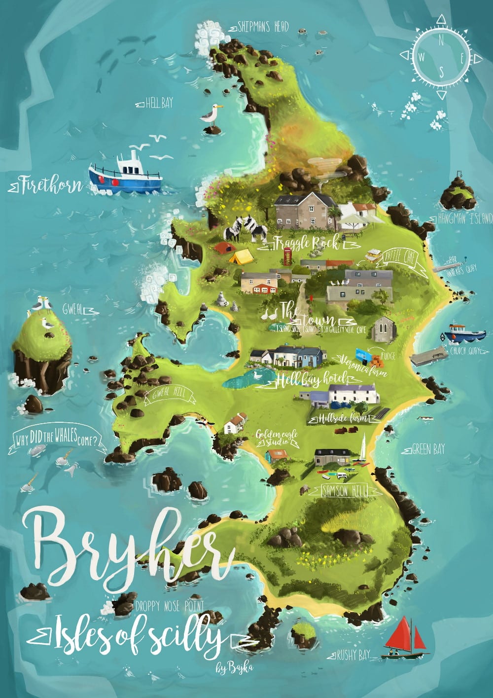 Croisiere a la voile aux Scilly Lord Jim en escale à Bryher Scilly